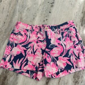 Lilly Pulitzer Pink and Blue Floral Bermudas